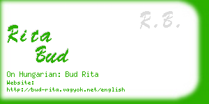 rita bud business card